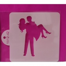 STENCIL MAN CARRYING A LADY