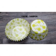 C/CAKE CUPS 12CM YELLOW & WHITE 100'S