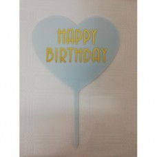 C/TOPPER HBD HEART BLUE
