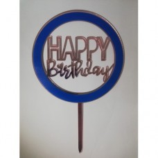 C/TOPPER HBD ROUND BLU/R-GOLD