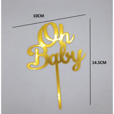 C/TOPPER OH BABY GOLD PLAIN
