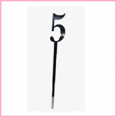 C/TOPPER NUMBER 5 SILVER