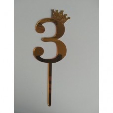C/TOPPER NUM MINI 3 GOLD