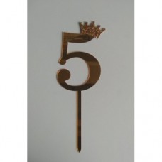 C/TOPPER NUM MINI 5 GOLD