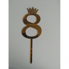 C/TOPPER NUM MINI 8 GOLD