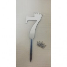 C/TOPPER TINY NUM SILVER 7