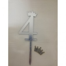 C/TOPPER TINY NUM SILVER 4
