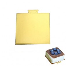 COASTER SQUARE GOLD 7.2x7.2CM 50'S