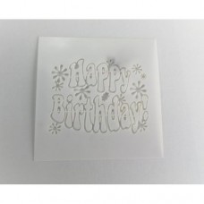 STENCIL HAPPY BIRTHDAY 14*14