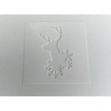 STENCIL XMAS REINDEER 14*14