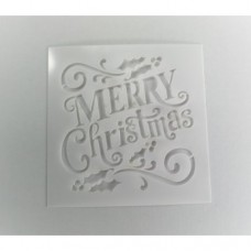 STENCIL MERRY CHRISTMAS 14*14