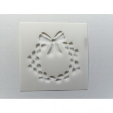 STENCIL XMAS WREATH 14*14