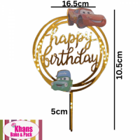 C/TOPPER HBD CARS (LM) GOLD