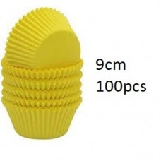 C/CAKE CUPS YELLOW 9CM 100'S