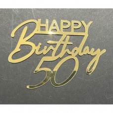 C/TOPPER HAPPY BIRTHDAY 50 NO STICK