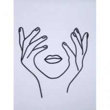 C/TOPPER LINE ART HANDS BLACK