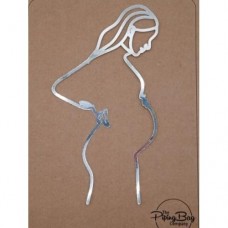 C/TOPPER LINE ART DECOR PREGNANT F SILVE