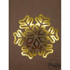 C/TOPPER LINE ART DECOR SNOWFLAKE GOLD