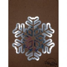 C/TOPPER LINE ART DECOR SNOWFLAKE SILVER