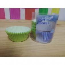 C/CAKE CUPS LIME GREEN 9CM 100'S