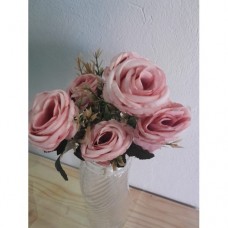 ROSES BUNCH ARTIFICIAL DUSTY PINK