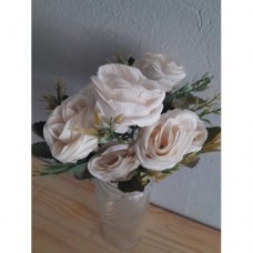 ROSES BUNCH ARTIFICIAL WHITE