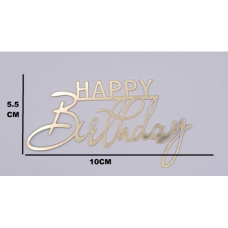 C/TOPPER BADGE HAPPY PRINT BIRTHDAY CUR