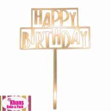C/TOPPER HAPPY BIRTHDAY GOLD