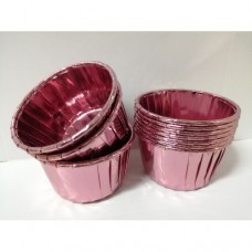C/CAKE CUPS METALLIC ROSE GOLD 10'S