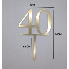 C/TOPPER NUMBER 40 GOLD