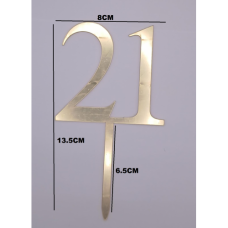 C/TOPPER NUMBER 21 GOLD
