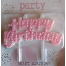 CANDLE TOPPER HBD PINK