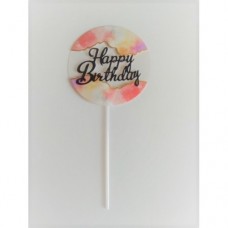 C/TOPPER HBD ROUND BLK/M COLOR ON STICK