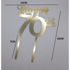 C/TOPPER HAPPY 70TH GOLD