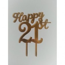 C/TOPPER HAPPY 21st GOLD (EM)
