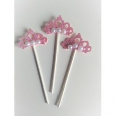 C/C/TOPPER CROWNS PINK 3'S