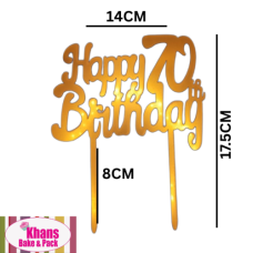 C/TOPPER HAPPY 70TH BIRTHDAY GOLD TID
