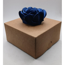 RIBBON SATIN ROSES NAVY BLUE 40MM