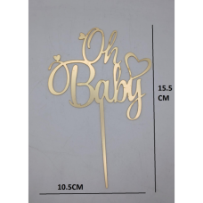 C/TOPPER OH BABY GOLD HEART