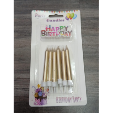 CANDLES GOLD + HBD 9.5CM 13'S