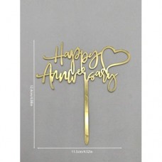 C/TOPPER HAPPY ANNIVERSARY GOLD