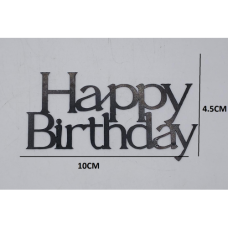 C/TOPPER HAPPY BIRTHDAY BLK +-8/9CM