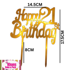 C/TOPPER HAPPY 21TH BIRTHDAY GOLD TID