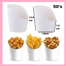 CHIP CUP WHITE MEDIUM 50'S