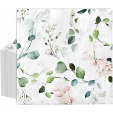 SERVITTES WHITE & GREEN FLORAL