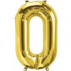 BALLOON NUMBER 0 GOLD 17