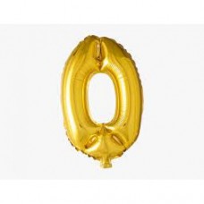 BALLOON NUMBER 0 GOLD 32