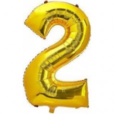 BALLOON NUMBER 2 GOLD 16