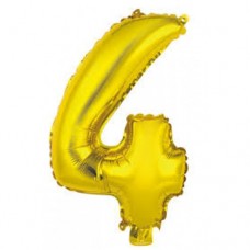 BALLOON NUMBER 4 GOLD 17