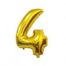 BALLOON NUMBER 4 GOLD 32